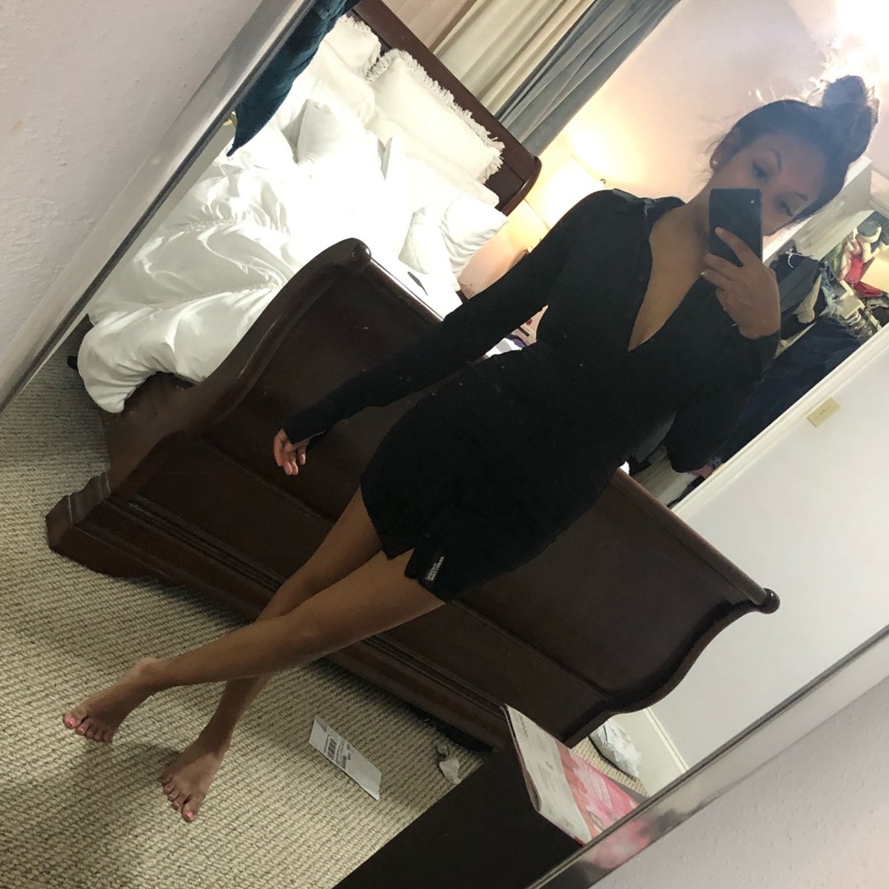 Long sleeved mini dress